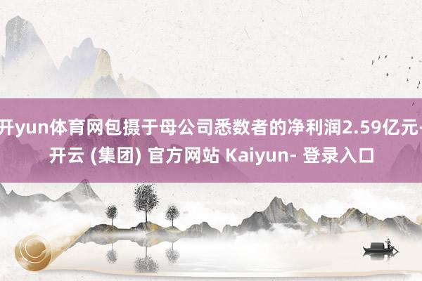 开yun体育网包摄于母公司悉数者的净利润2.59亿元-开云 (集团) 官方网站 Kaiyun- 登录入口