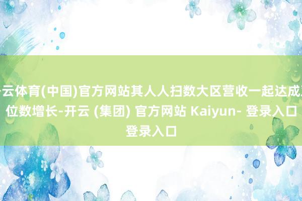 开云体育(中国)官方网站其人人扫数大区营收一起达成双位数增长-开云 (集团) 官方网站 Kaiyun- 登录入口