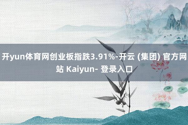 开yun体育网创业板指跌3.91%-开云 (集团) 官方网站 Kaiyun- 登录入口