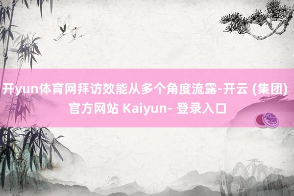 开yun体育网拜访效能从多个角度流露-开云 (集团) 官方网站 Kaiyun- 登录入口