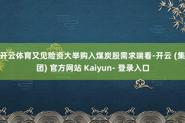 开云体育又见险资大举购入煤炭股　　需求端看-开云 (集团) 官方网站 Kaiyun- 登录入口